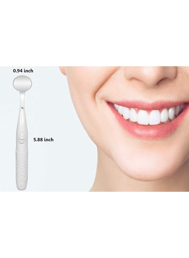 Dental Mirror with Light, Teeth Inspection LED Mirror, Anti-Fog Mouth Mirror, Dentist Oral Care Tool