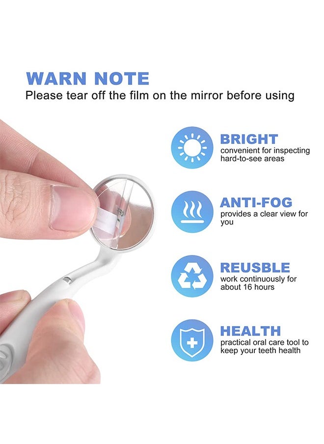 Dental Mirror with Light, Teeth Inspection LED Mirror, Anti-Fog Mouth Mirror, Dentist Oral Care Tool