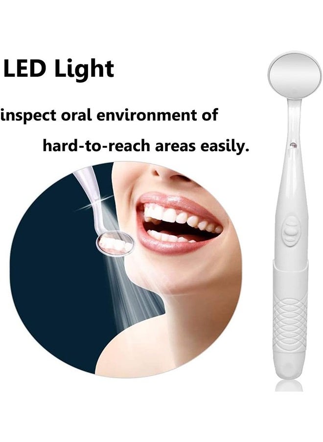 Dental Mirror with Light, Teeth Inspection LED Mirror, Anti-Fog Mouth Mirror, Dentist Oral Care Tool