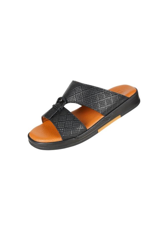 008-3660 Barjeel Uno Mens Arabic Sandals MSA145 Black