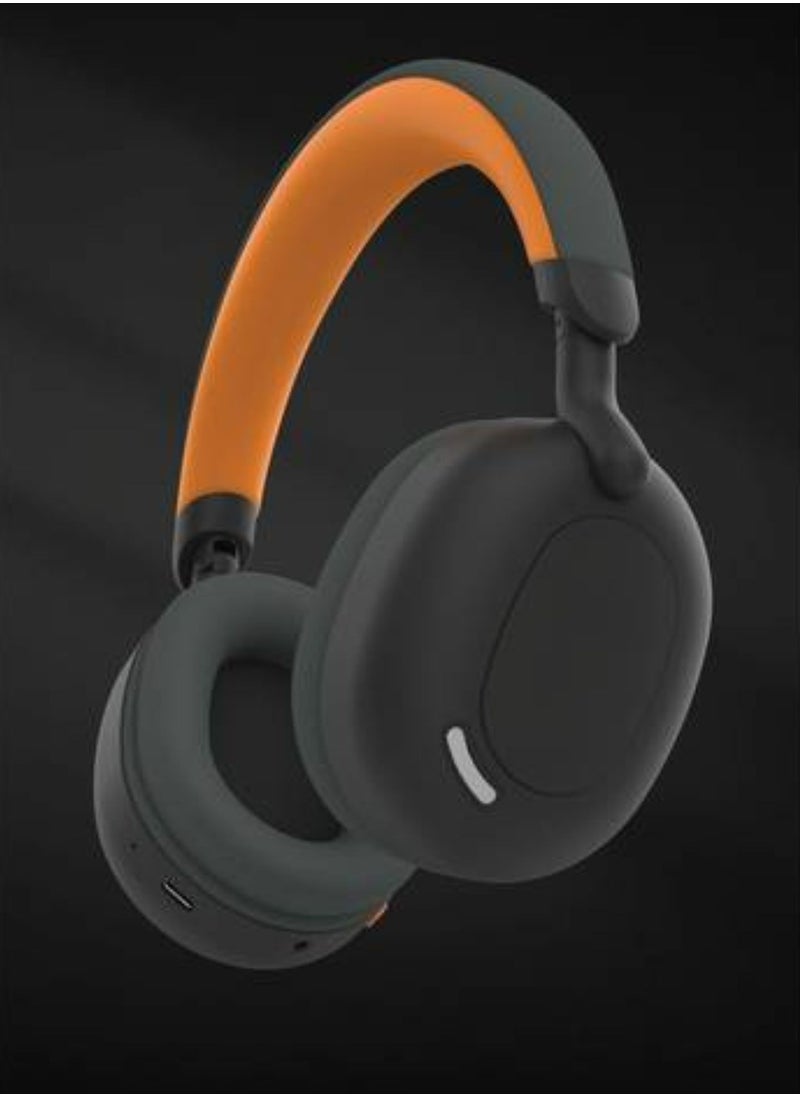 Sunstone Headphones, 10 m Working Distance, AUX Support, 36 Hours Bluetooth Playing Time, 300 mAh Battery, Black / Orange