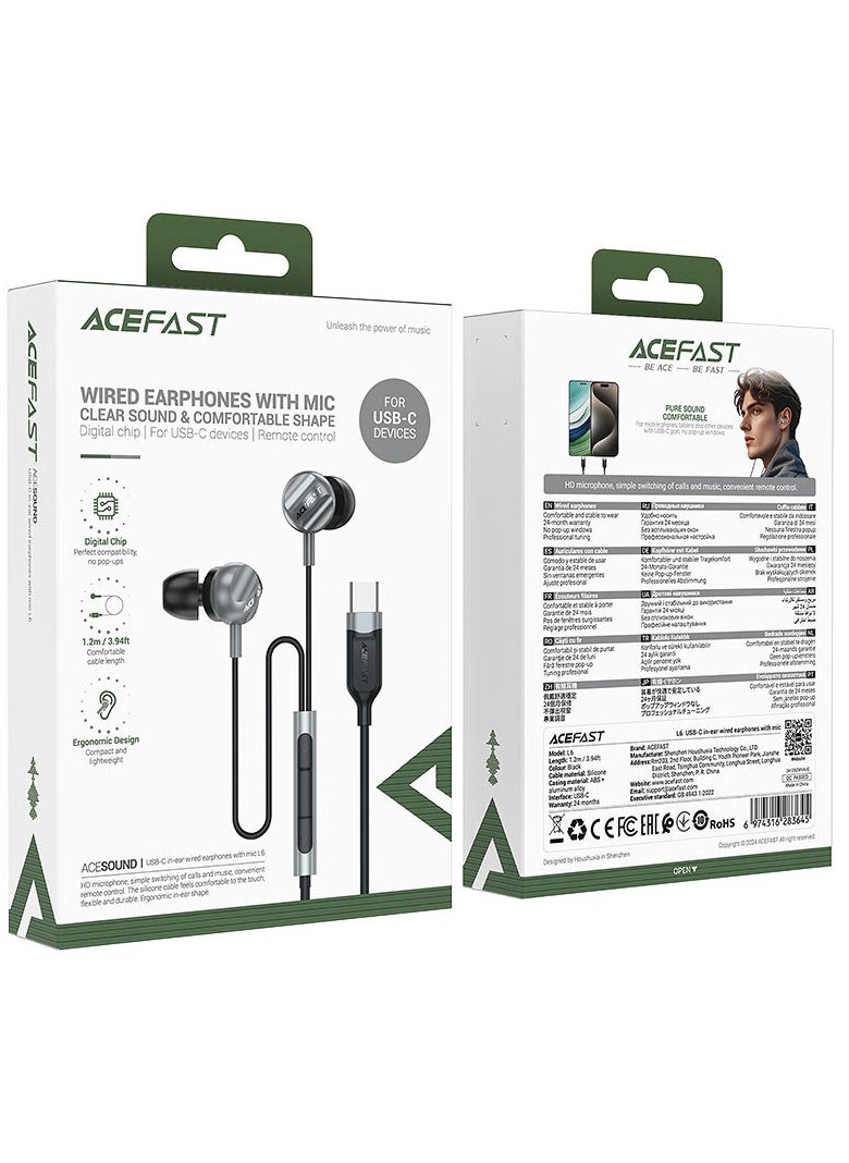 ACEFAST L6 wired earphones with mic.