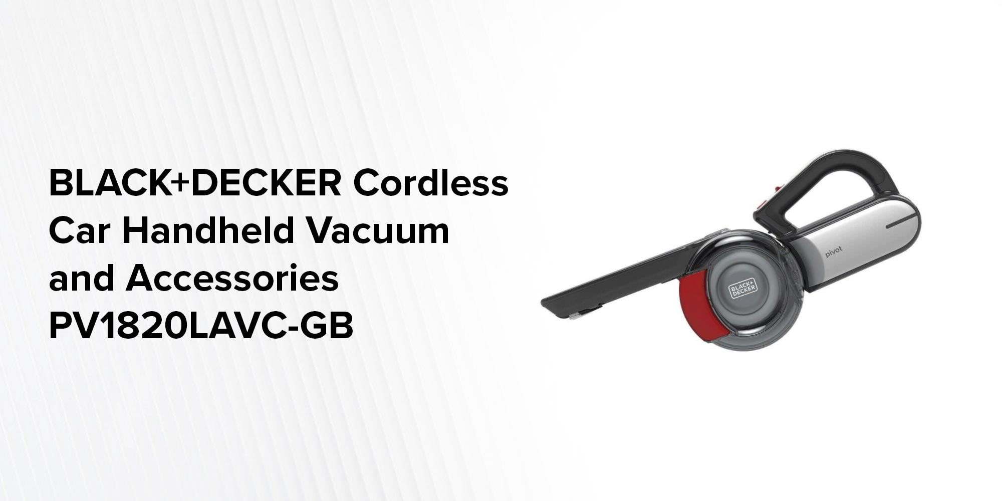 Cordless Car Handheld Vacuum And Accessories 0.44L 0.44 L 35 W PV1820LAVC-GB Gray/Silver/Red