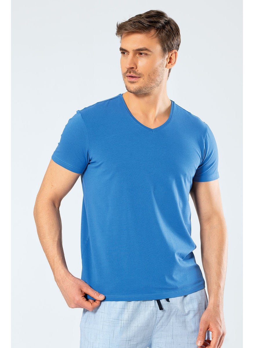 1332 V-Neck Short Sleeve Men's T-Shirt - Saks