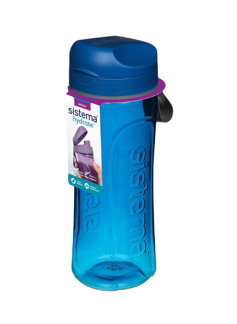 Sistema 600ml Tritan Swift Bottle (Blue): Lightweight & Durable - Great for Gym & Fitness Activities - Leakproof, BPA-Free & Easy to Clean , Made In New Zealand