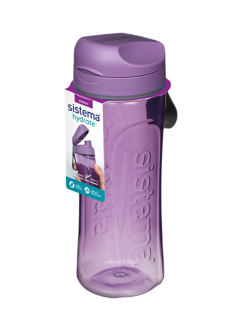 Sistema 600ml Tritan Swift Bottle (Purple): Lightweight & Durable - Great for Gym & Fitness Activities - Leakproof, BPA-Free & Easy to Clean , Made In New Zealand