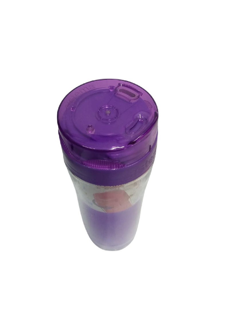 Sistema Twist N Sip Coffee TO GO Multipurpose 490ML Bottle, with insulated Chamber. Its food safe & durable plastic material. Dishwasher, Fridge safe and BPA Free, Purple , Made In New Zealand