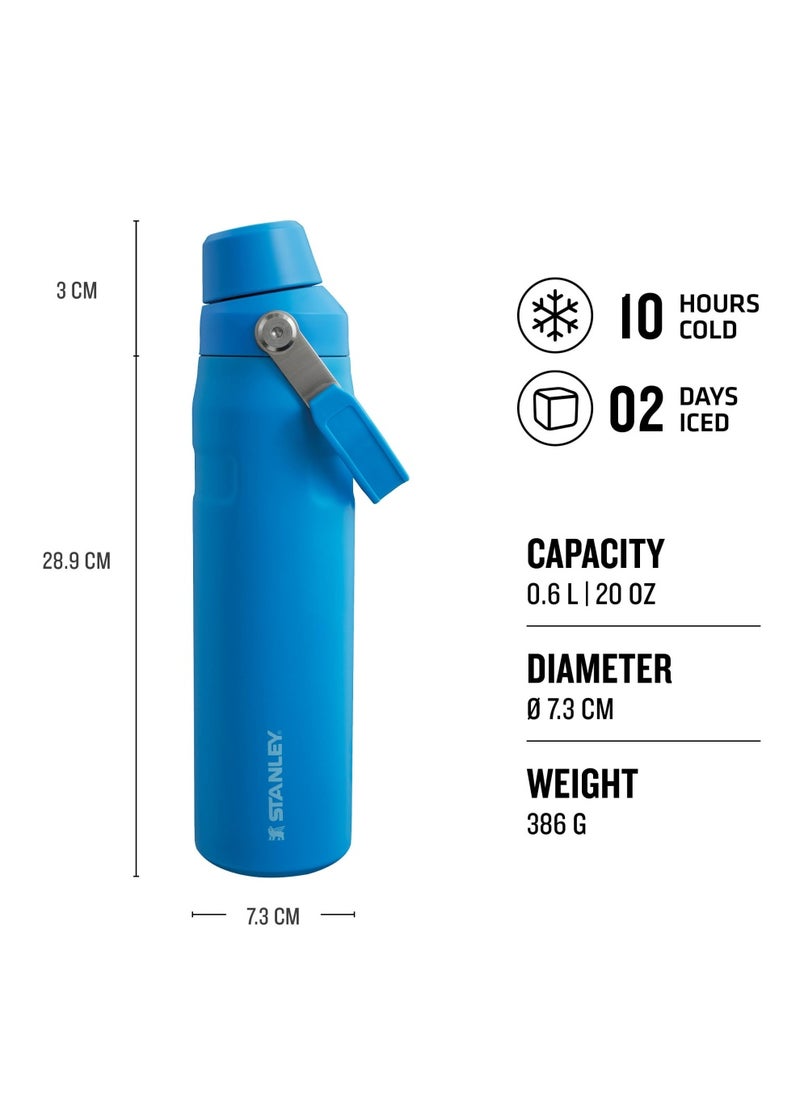 The Aerolight IceFlow Water Bottle Fast Flow 0.6L - Keeps 10 Hours Cold - Lightweight Insulated Water Bottles - Dishwasher Safe - Leakproof and Fast Flow Lid - BPA Free - Azure