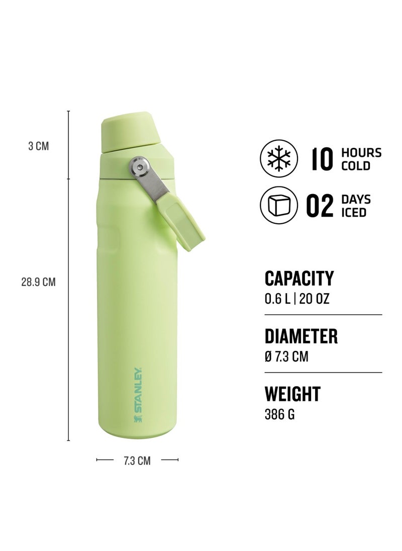 The Aerolight IceFlow Water Bottle Fast Flow 0.6L - Keeps 10 Hours Cold - Lightweight Insulated Water Bottles - Dishwasher Safe - Leakproof and Fast Flow Lid - BPA Free - Citron