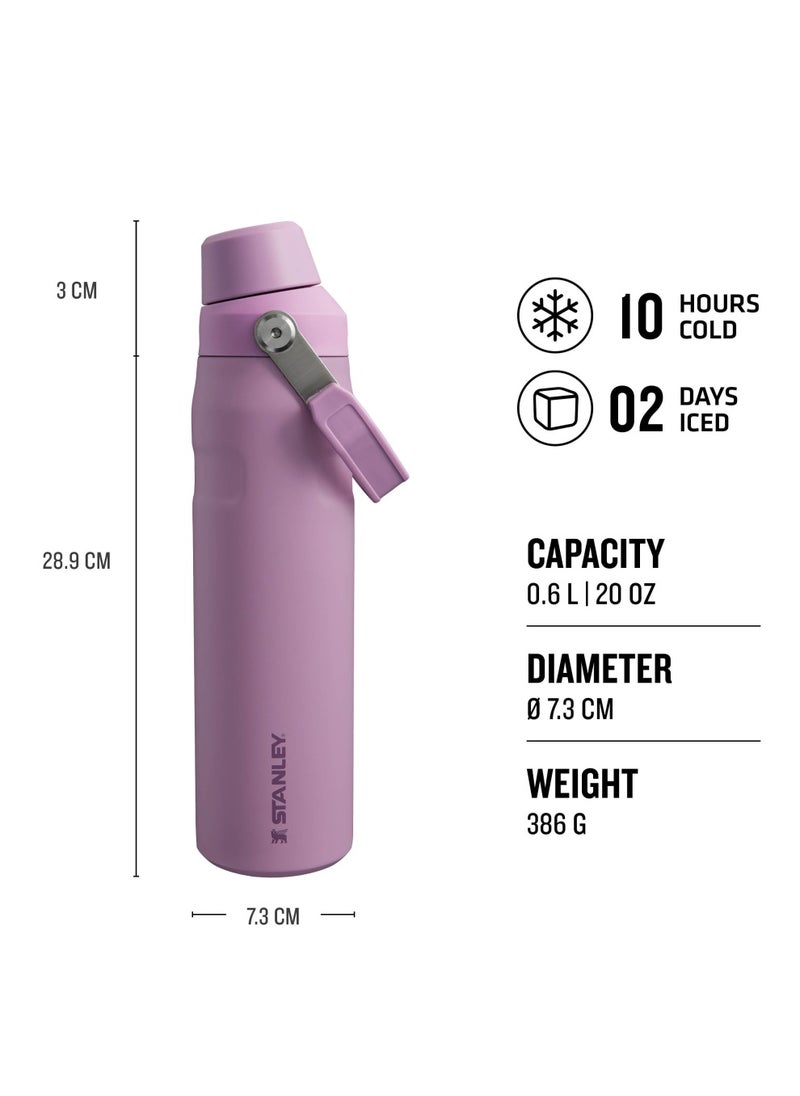 The Aerolight IceFlow Water Bottle Fast Flow 0.6L - Keeps 10 Hours Cold - Lightweight Insulated Water Bottles - Dishwasher Safe - Leakproof and Fast Flow Lid - BPA Free - Lilac