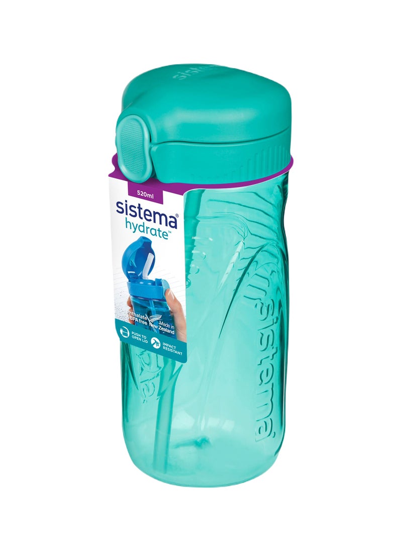 Sistema 520ml Tritan Bottle (Green): Lightweight & Compact (Ideal for On-the-Go) BPA-Free & Leakproof , Made In New Zealand