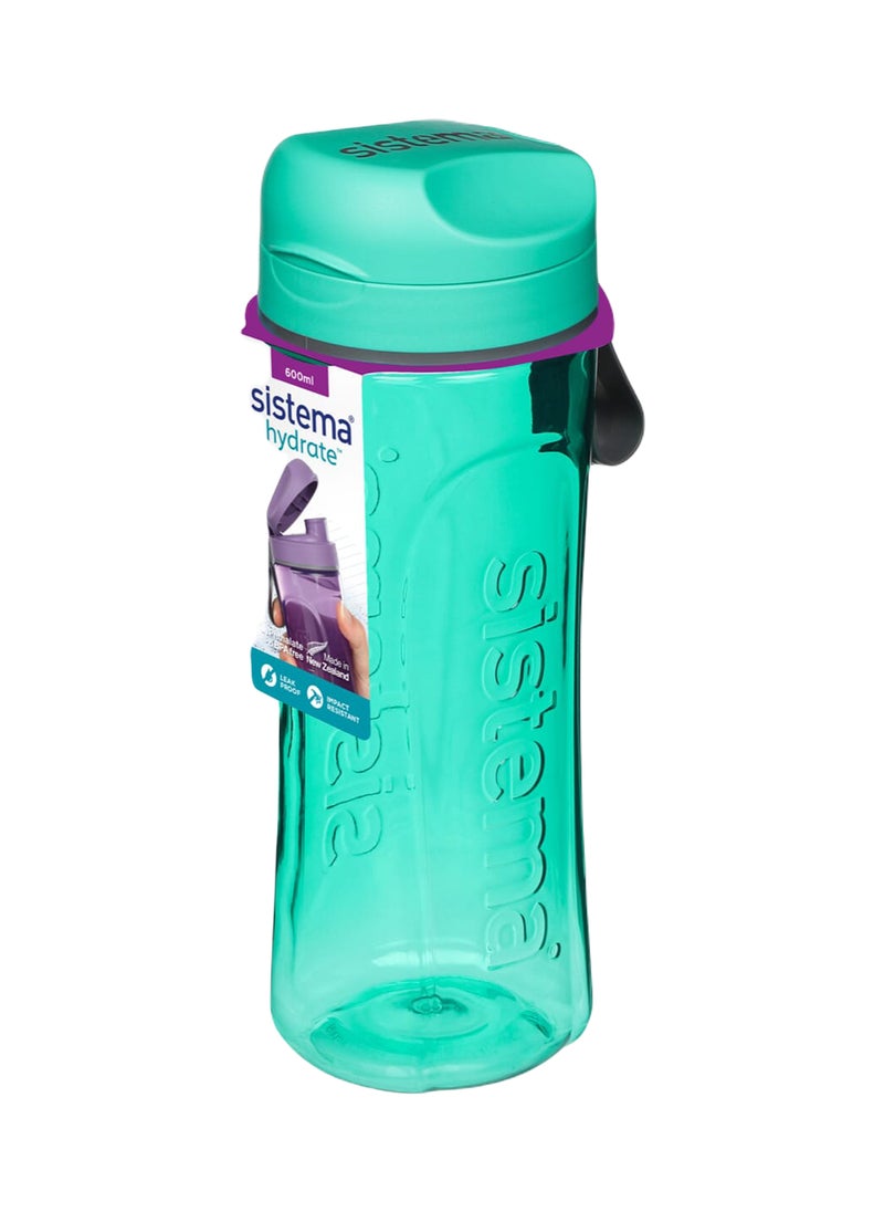 Sistema 600ml Tritan Swift Bottle (Green): Lightweight & Durable - Great for Gym & Fitness Activities - Leakproof, BPA-Free & Easy to Clean , Made In New Zealand