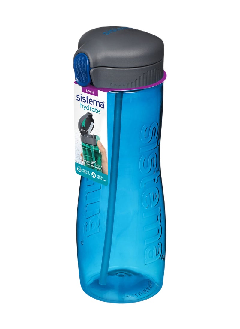 Sistema 800ml Tritan Bottle (Blue): Lightweight & Compact (Ideal for On-the-Go) BPA-Free & Leakproof , Made In New Zealand