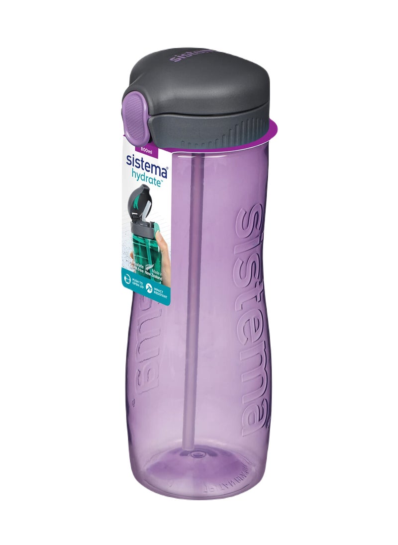 Sistema 800ml Tritan Bottle (Purple): Lightweight & Compact (Ideal for On-the-Go) BPA-Free & Leakproof - BPA-Free & Convenient , Made In New Zealand