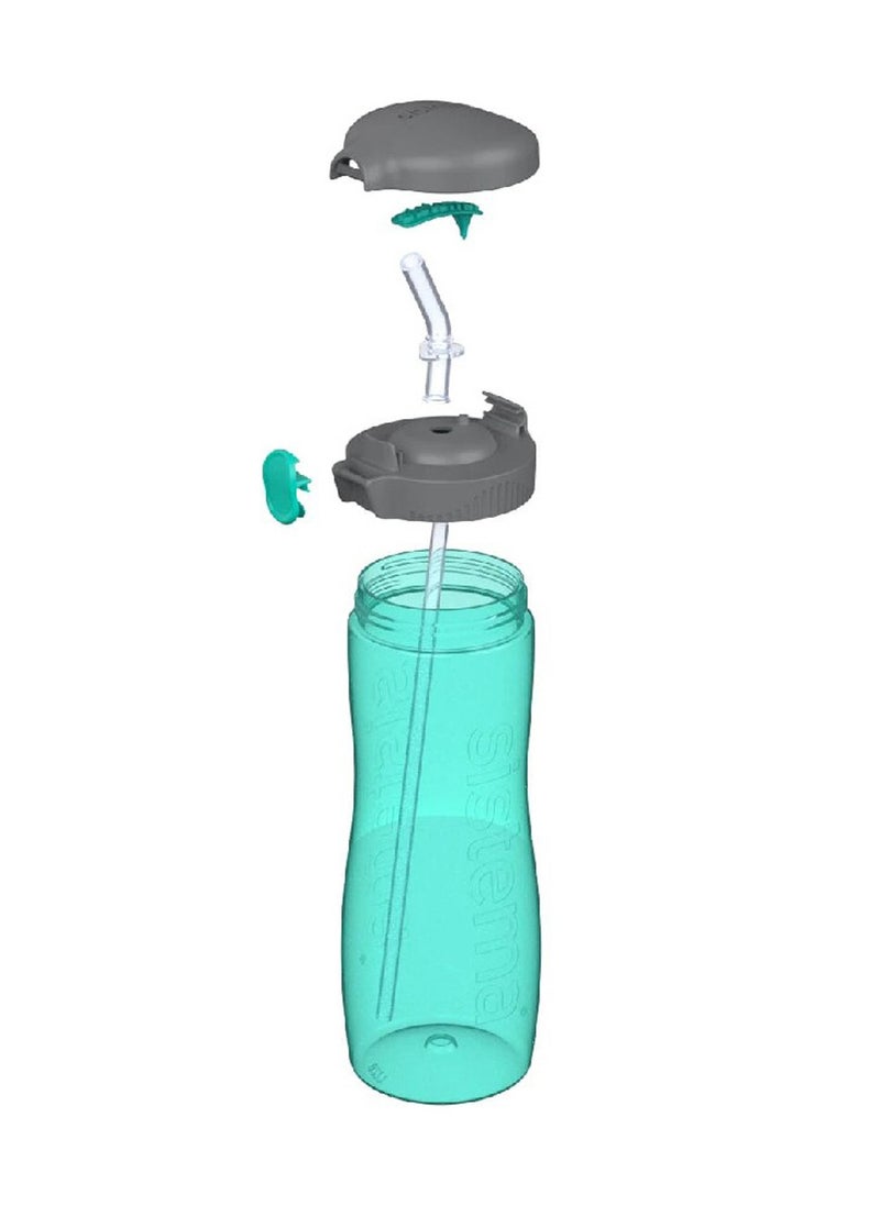 Sistema 800ml Tritan Bottle (Green): Lightweight & Compact (Ideal for On-the-Go) BPA-Free & Leakproof , Made In New Zealand