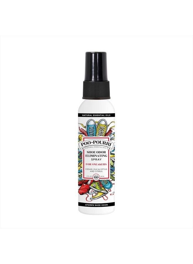 Shoe-Pourri Shoe Odor Eliminating Spray, White 2 oz Bottle