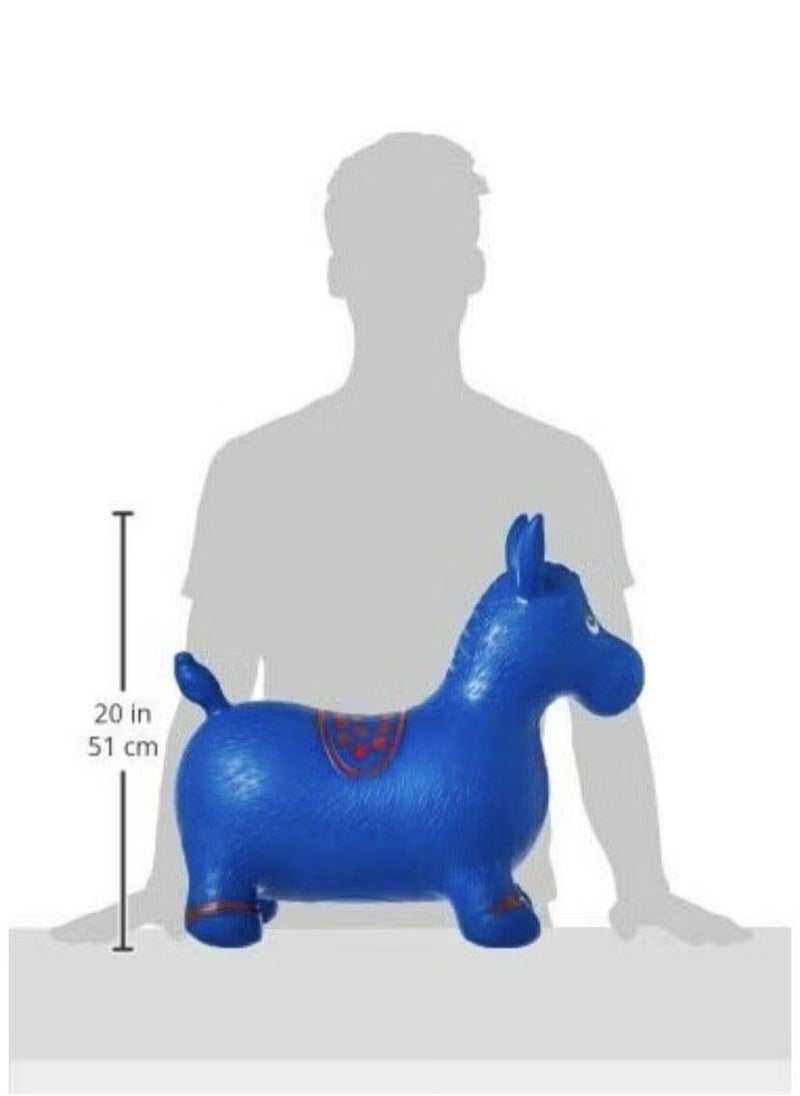 Blue Horse Inflatable Space Bouncer for Kids