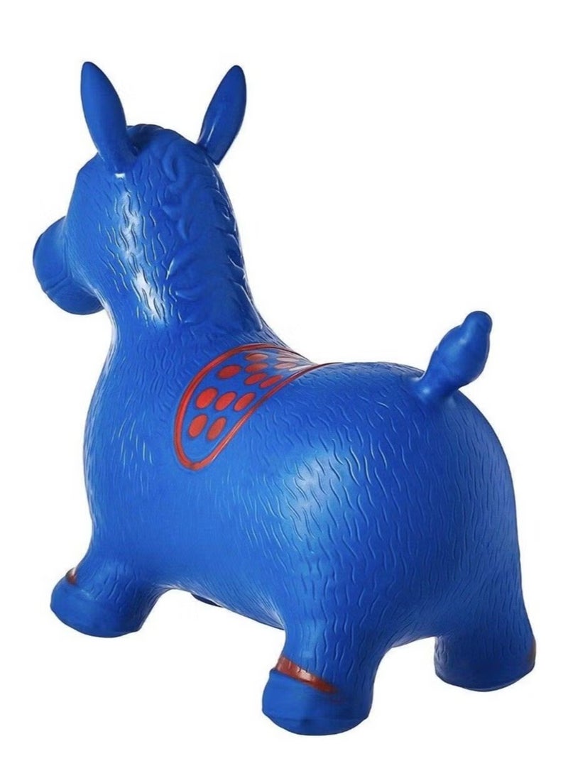 Blue Horse Inflatable Space Bouncer for Kids