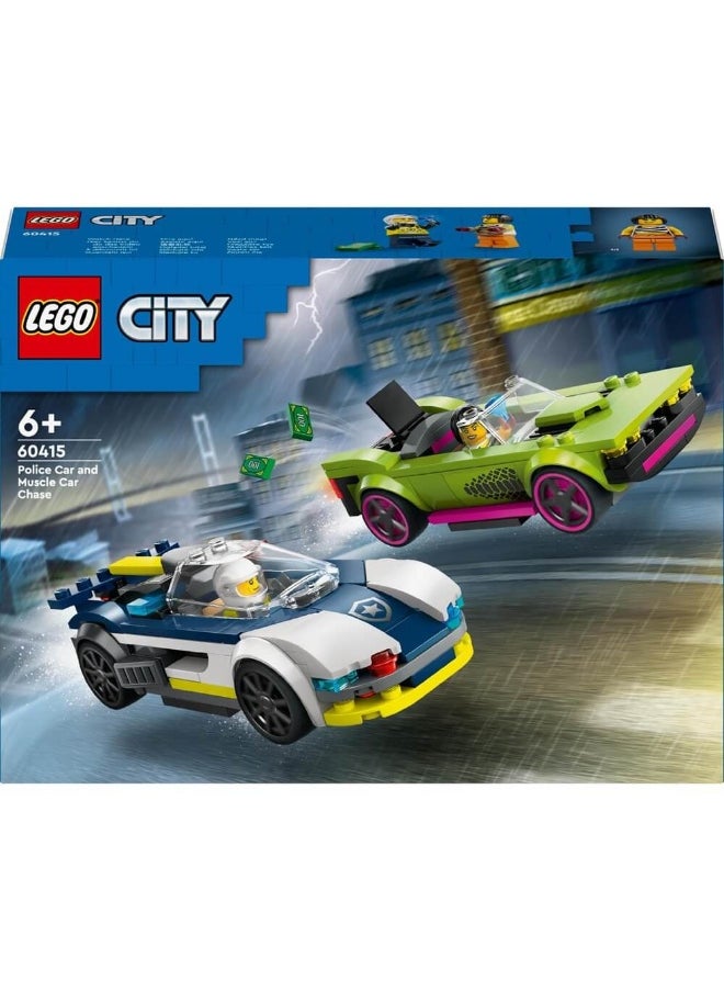 City Police Car & Muscle Car Chase 60415 Building Toy Set (213 Pieces)