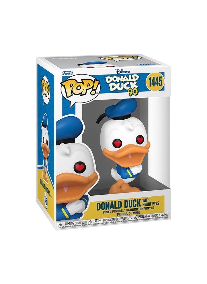 Pop Disney Donald Duck 90Th Anniversary 1938 Dapper Donald Duck With Heart Eyes Vinyl Figure