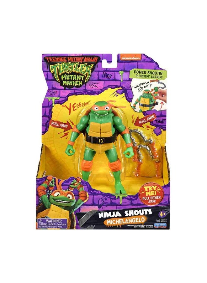 Mutant Mayhem Ninja Shouts Michelangelo Action Figure (13 Cm)