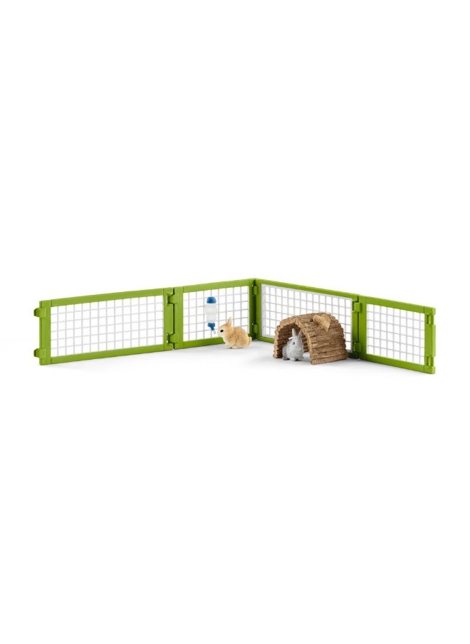 Rabbit Hutch with Enclosure Set