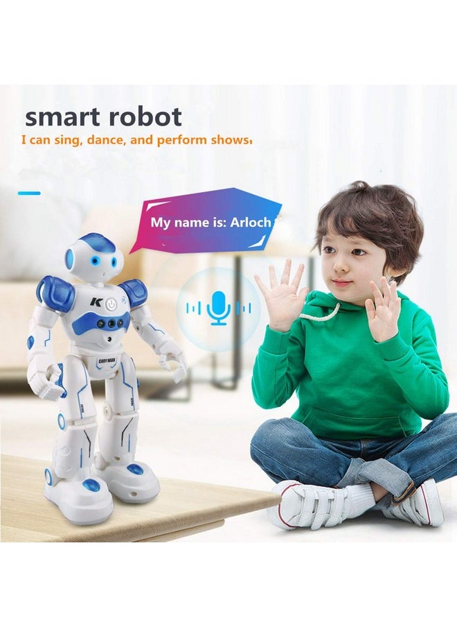 Rc Robot Toys Gesture Sensing Smart Robot Toy For Kids Can Singing Dancing Speaking Christmas Birthday (White)