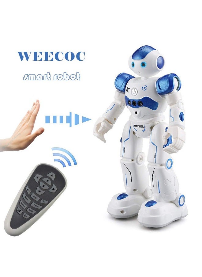 Rc Robot Toys Gesture Sensing Smart Robot Toy For Kids Can Singing Dancing Speaking Christmas Birthday (White)