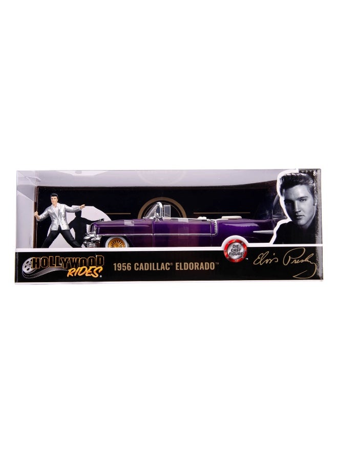 Hollywood Rides 1956 Cadillac Eldorado Car & Elvis Figure