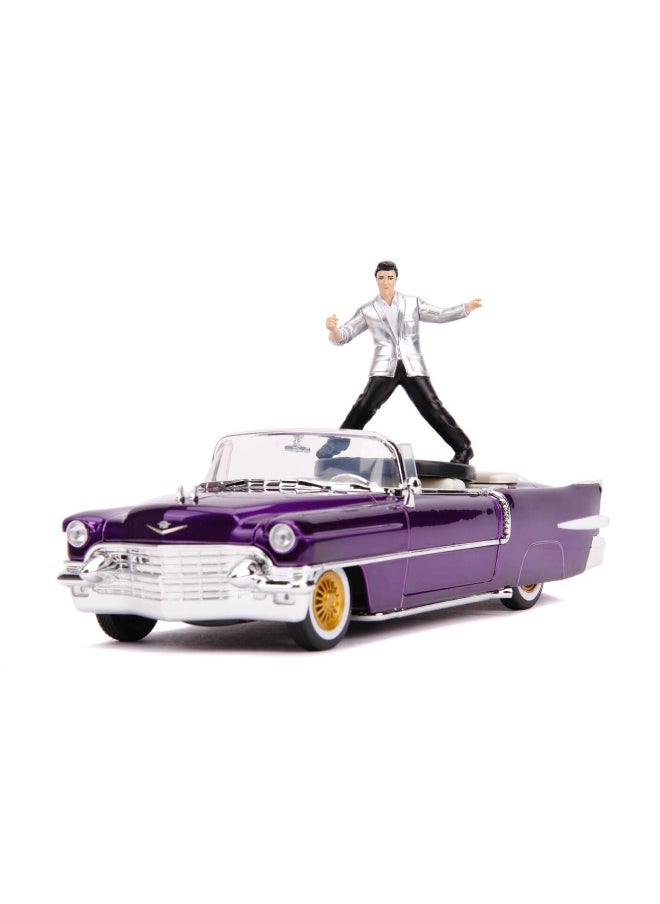 Hollywood Rides 1956 Cadillac Eldorado Car & Elvis Figure