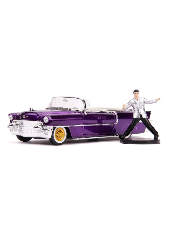 Hollywood Rides 1956 Cadillac Eldorado Car & Elvis Figure