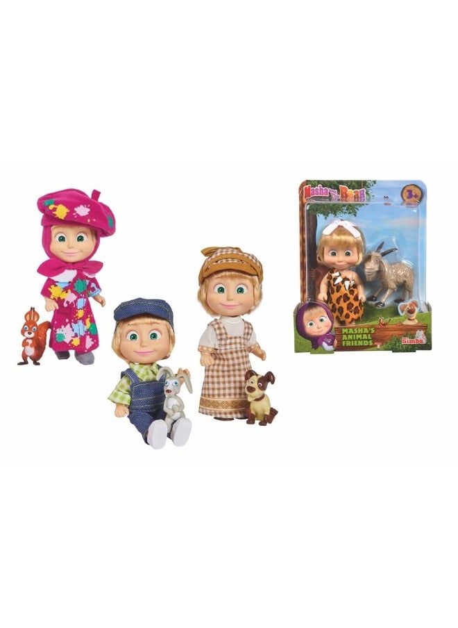 Masha's Animal Friends with Doll & Figure (Characters May Vary)