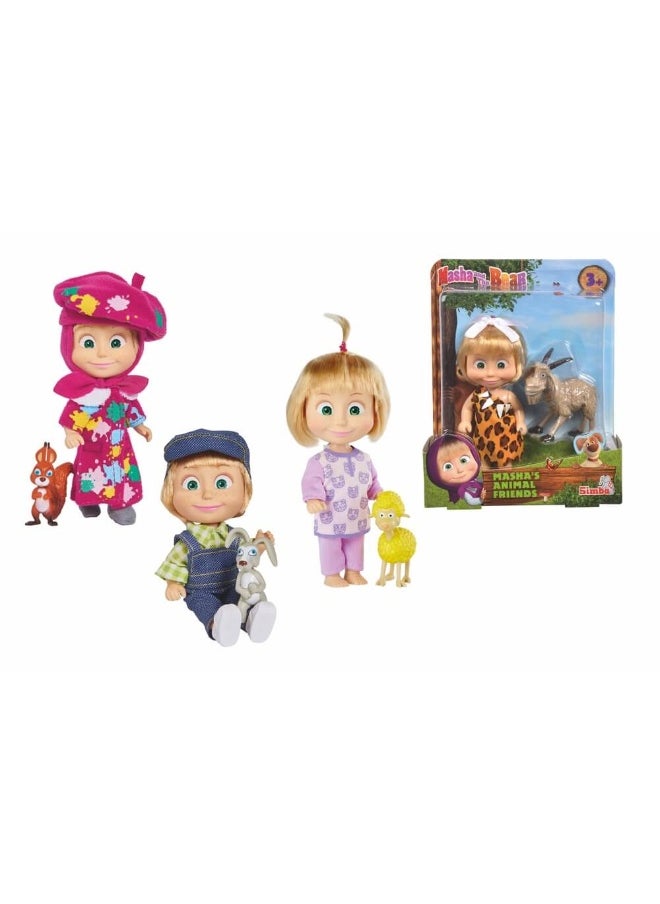 Masha's Animal Friends with Doll & Figure (Characters May Vary)