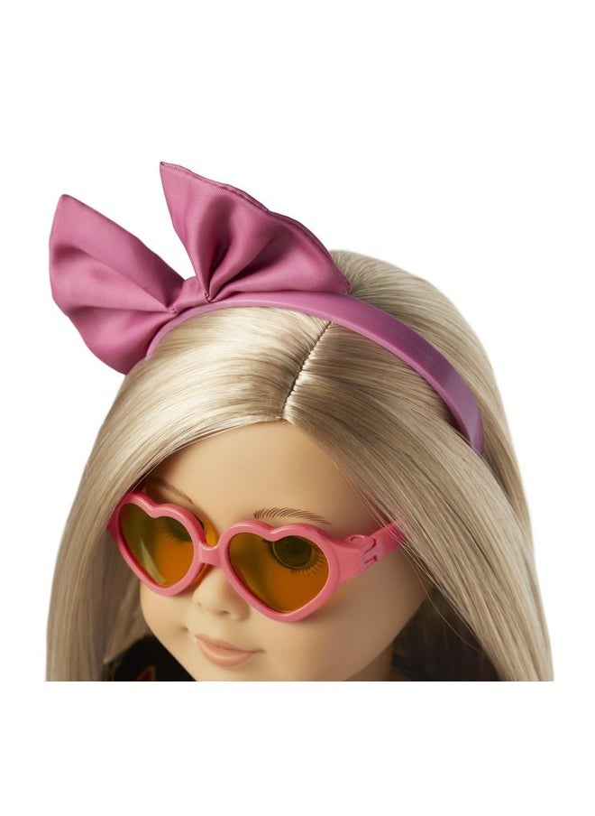 Truly Me 18-Inch Doll Accessories Rainbow Skirt, Pink Headband, And Heart-Shaped Sunglasses, For Ages 6+