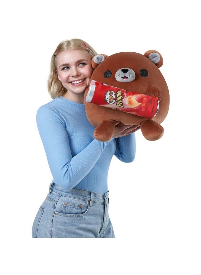 Snackles Bear Holding Pringles Plush Toy (35 cm)