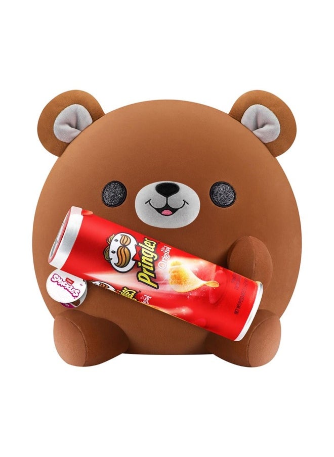 Snackles Bear Holding Pringles Plush Toy (35 cm)