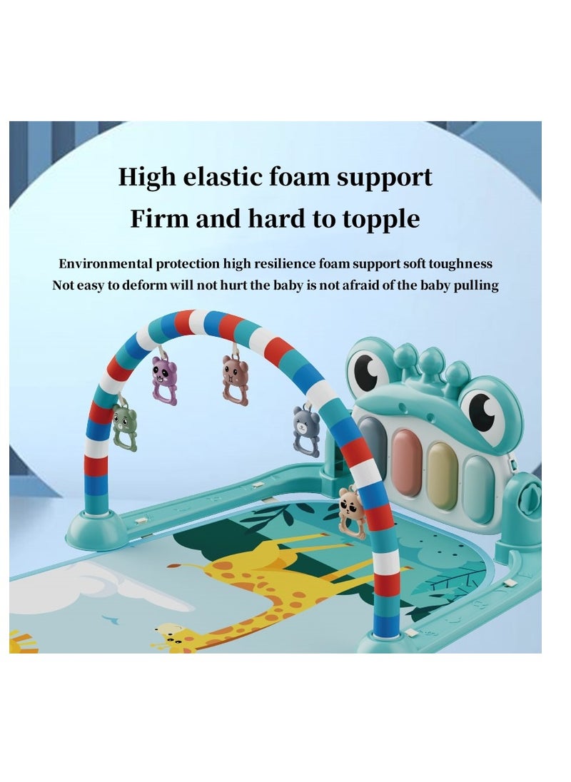 Baby Gym Play Mats Baby Toys Tummy Time Mat Toys Musical Activity Center for Newborn Infant Toys Piano Baby Play Mat Music 3-12 Months