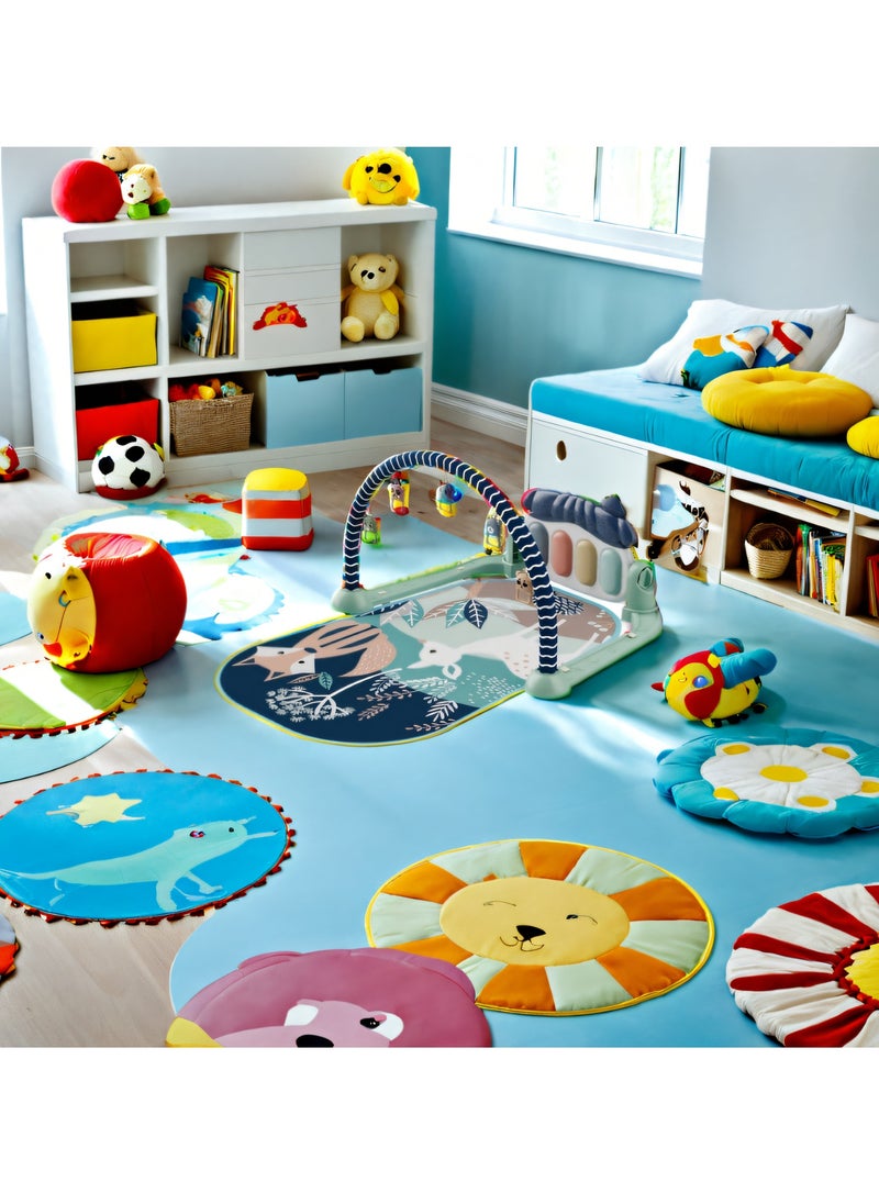 Baby Gym Play Mats Baby Toys Tummy Time Mat Toys Musical Activity Center for Newborn Infant Toys Piano Baby Play Mat Music 3-12 Months