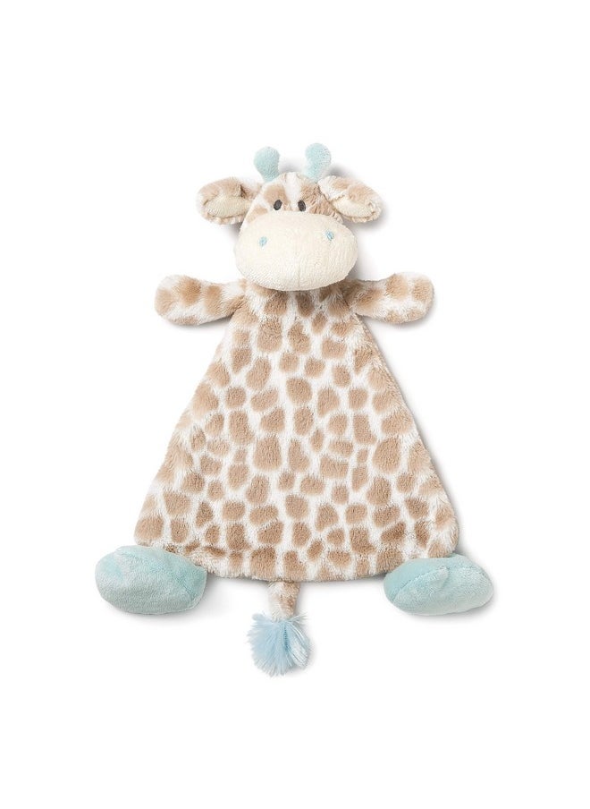 Colby Giraffe Sky Blue Children'S Plush Rattle Blankie