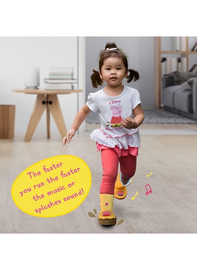 Peppa Pig Toys Muddy Puddle Boots With Sounds | Interactive Wearable Yellow Toy Wellies With Sound And Music Activated As You Walk Or Run