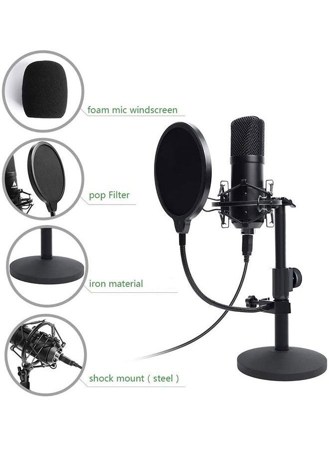 Condenser Podcast PC Microphone Kit with Filter