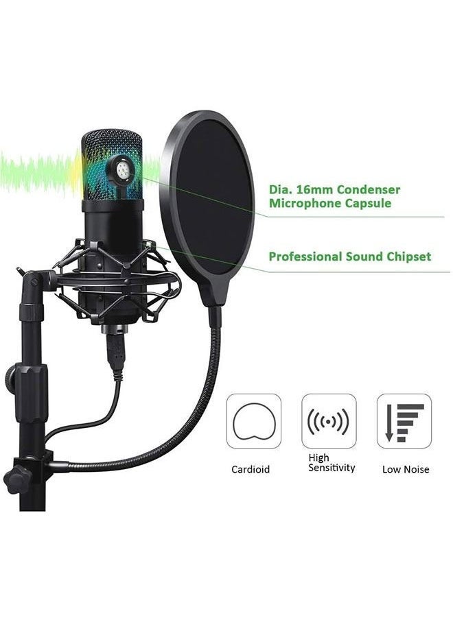 Condenser Podcast PC Microphone Kit with Filter