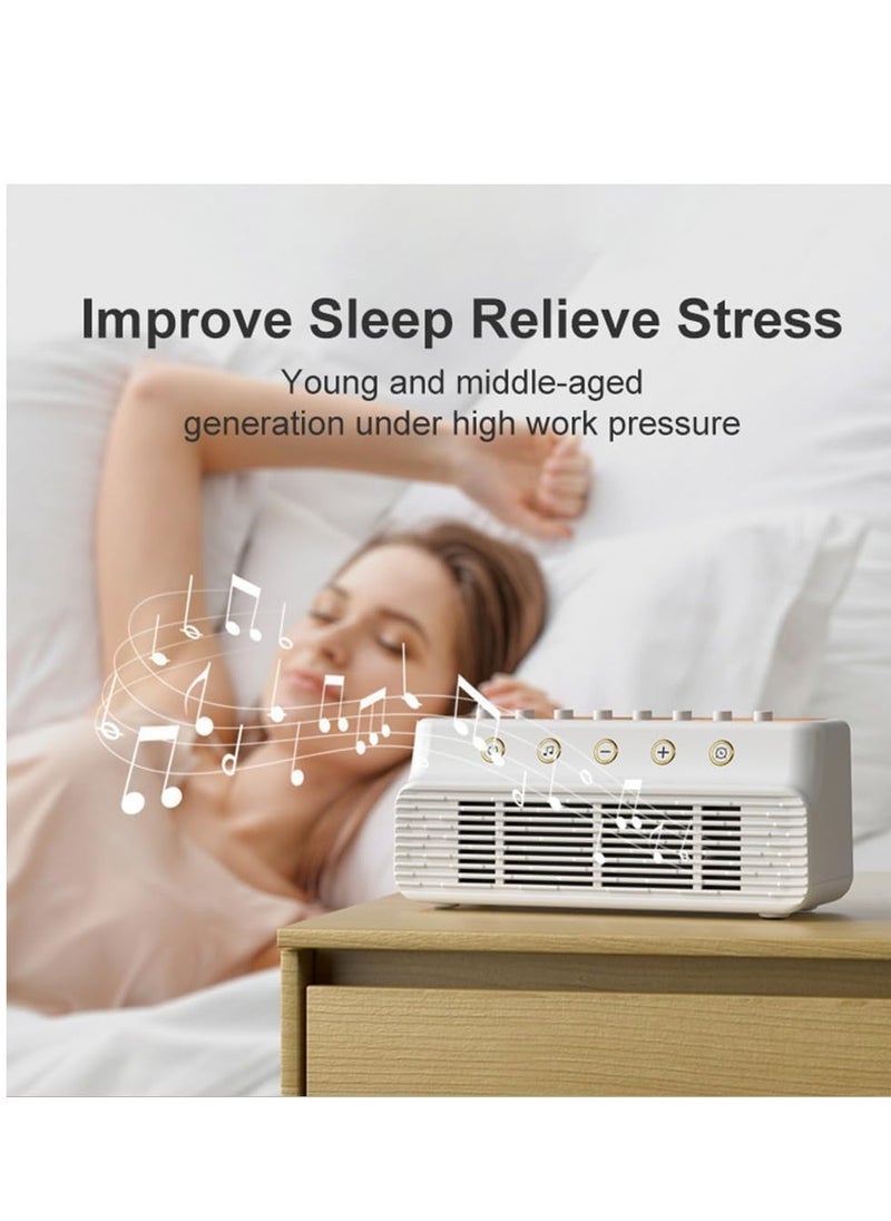 Sleep Sound Machine with Bluetooth Speaker, White Noise Sound Machine, with Rechargeable Battery Headphone Jack, DIY 255+ Mixer for Adults