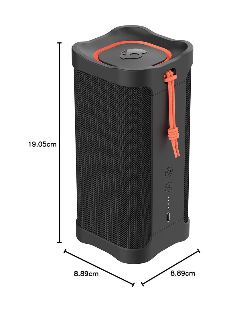 Terrain XL Wireless Bluetooth Speaker - IPX7 Waterproof Portable Speaker, 18 Hour Battery, Nylon Wrist Wrap, True Wireless Stereo Black