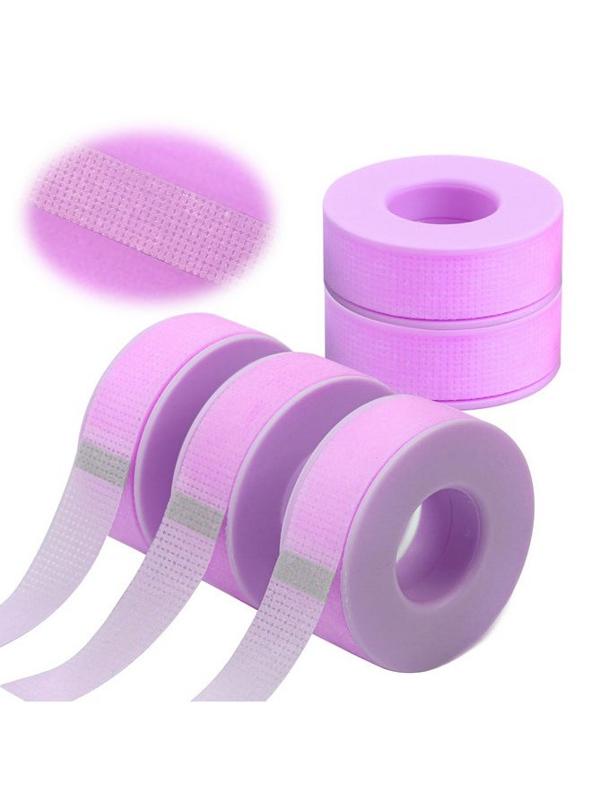 Lash Tape For Eyelash Extensions - Silicone Gel Eyelash Tape Eyelash Extension Tape For Sensitive Skin Pain Free Removal Breathable Micro Eyelash Extension Supplies（1 In X 4Yd，5Rolls Purple）