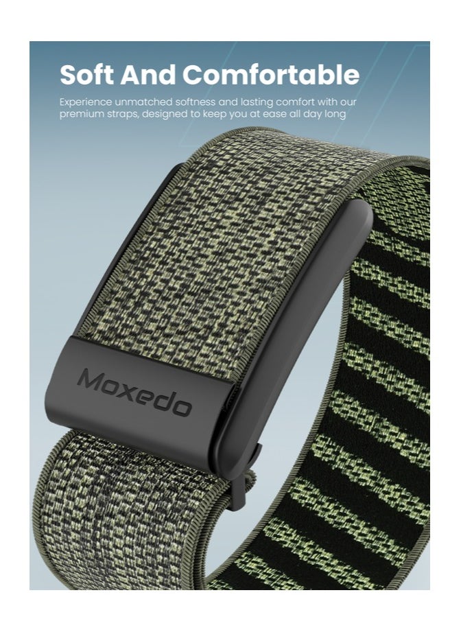 Moxedo Fit-Weave Nylon Braided Band - Cray Green