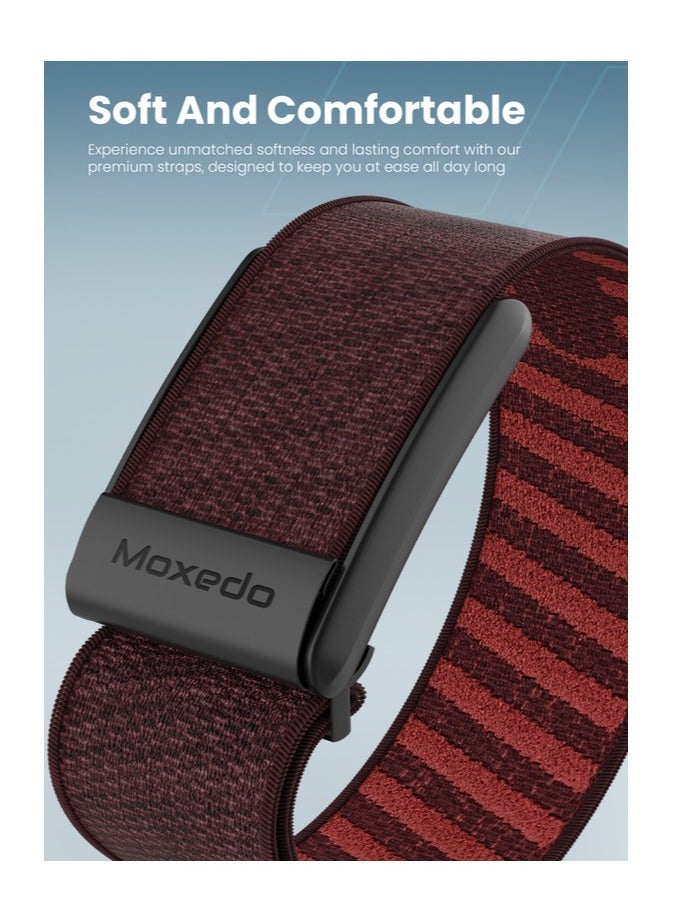 Moxedo Fit-Weave Nylon Braided Band - Pomegranate Red