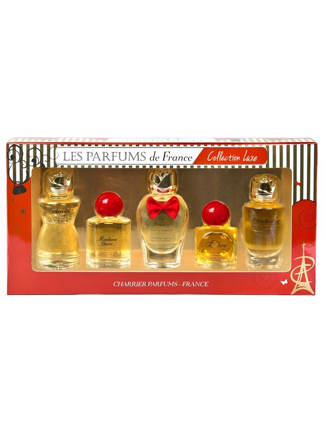 Charrier Parfums - 5 Eaux de Parfum Gift Set - 'Collection Luxe' - 49.7 ml - Made in Provence, France