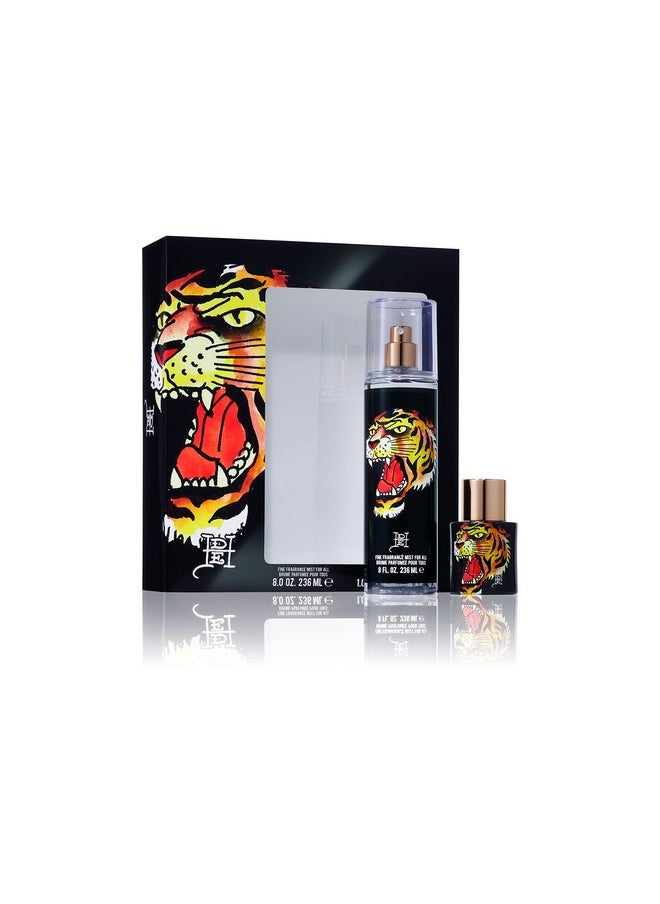 Ed Hardy Men & Women's Fragrance Set, Eau De Parfum, Tiger Ink, 2 Piece Set