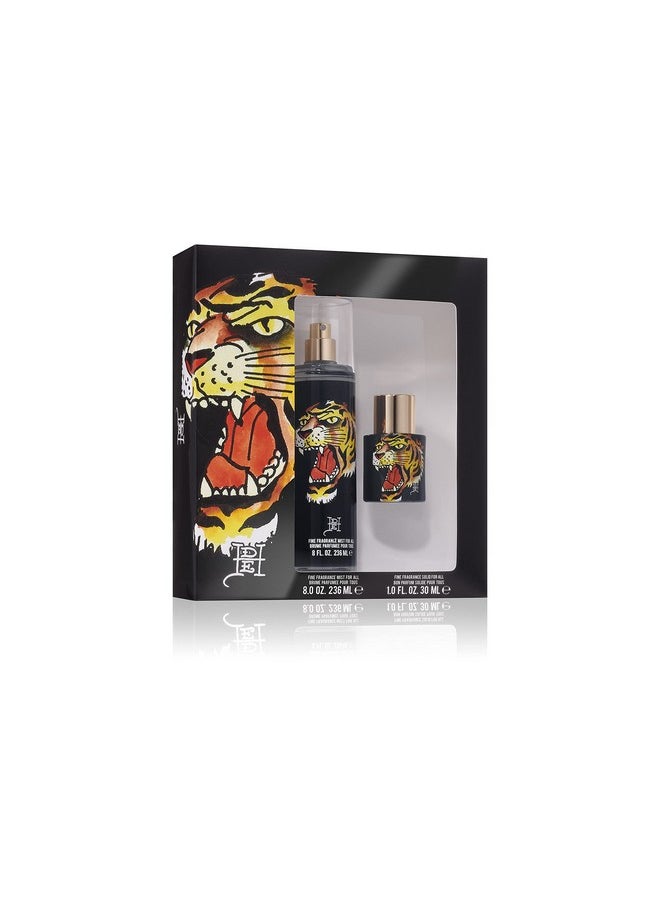 Ed Hardy Men & Women's Fragrance Set, Eau De Parfum, Tiger Ink, 2 Piece Set